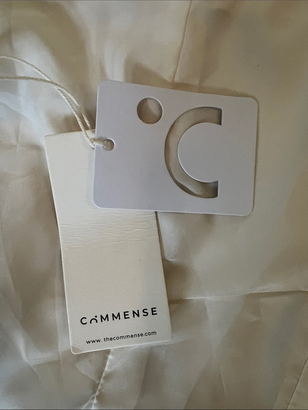 Commense Cream Button-Front Strapless Blouse - Picture 6 of 9
